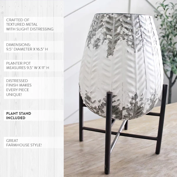 Chippy White Maya Planter Stand