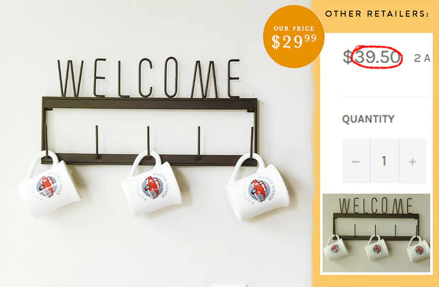 Rusted Finish Welcome Rack