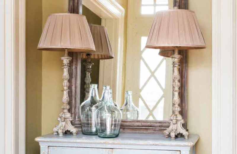 French Candlestick Lamps  Set of 2