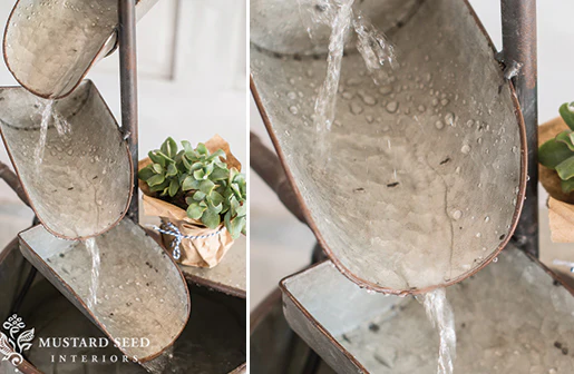 Galvanized Grain Scoop Fountain