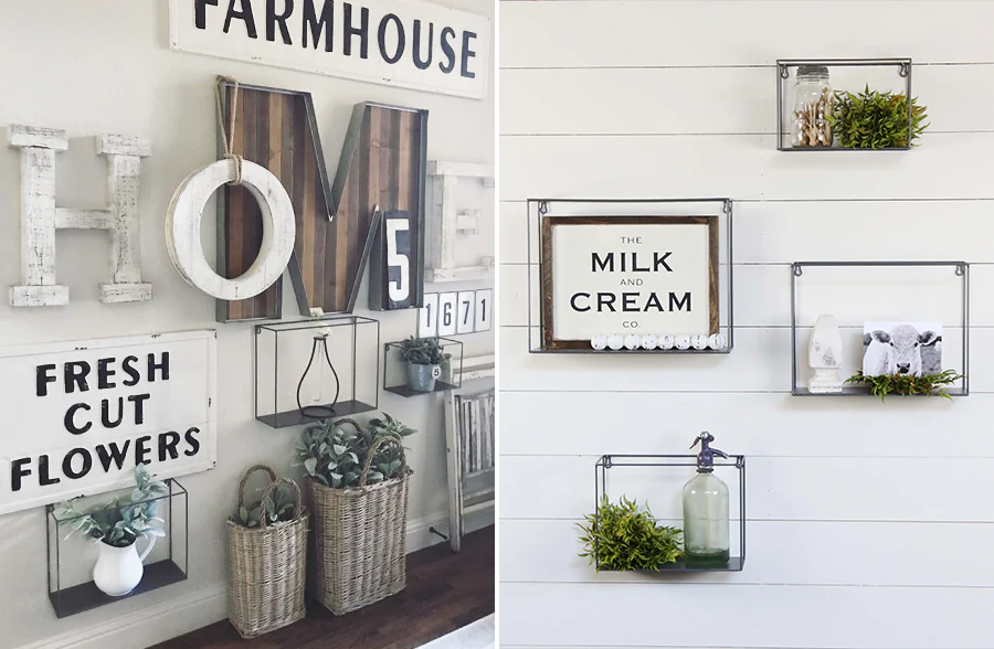 Metal Cube Display Shelves, Set of 4