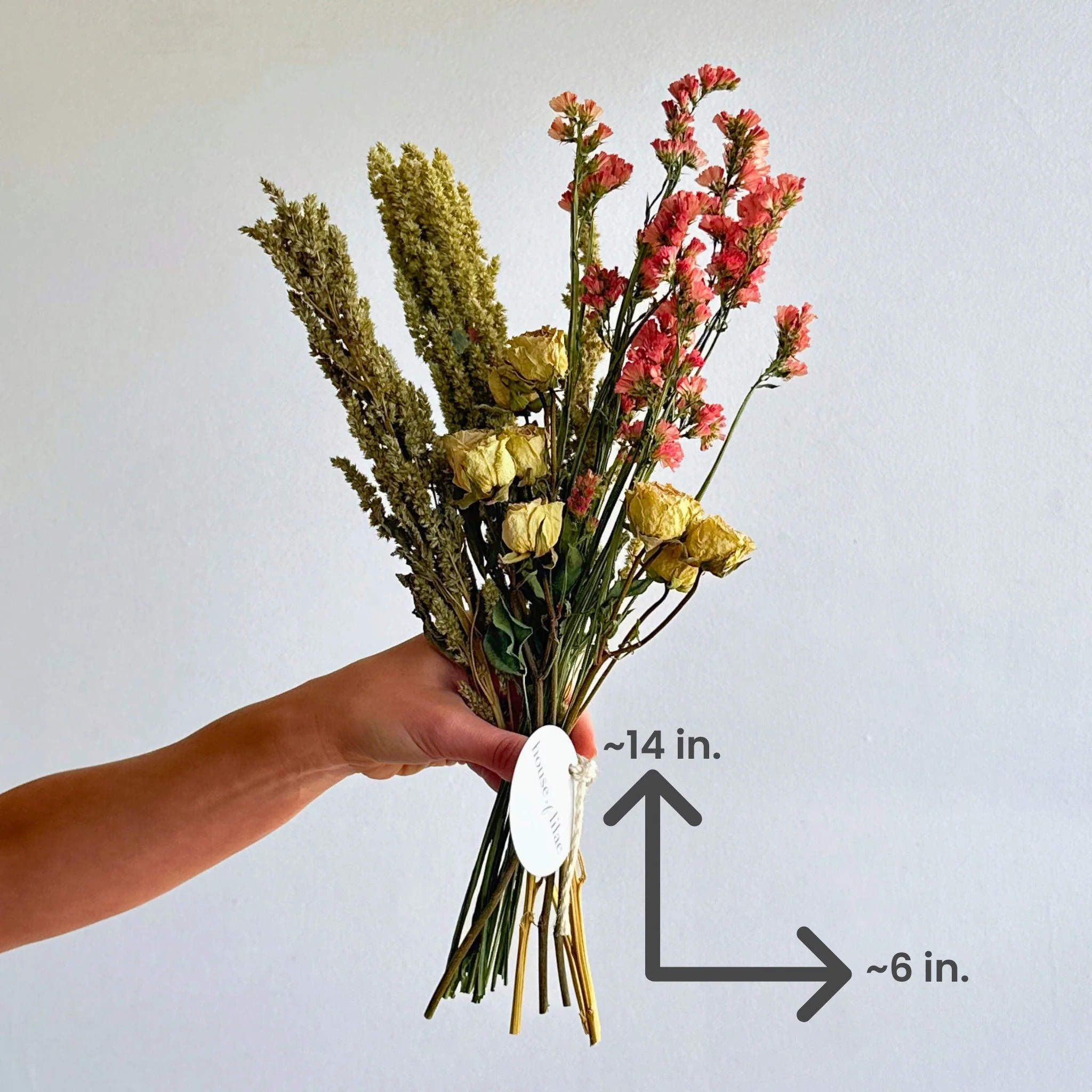 Dried Peach Statice & Fibonacci Rose Bouquet