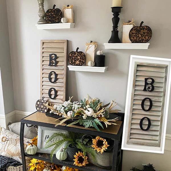 BOO Shutter Halloween Sign