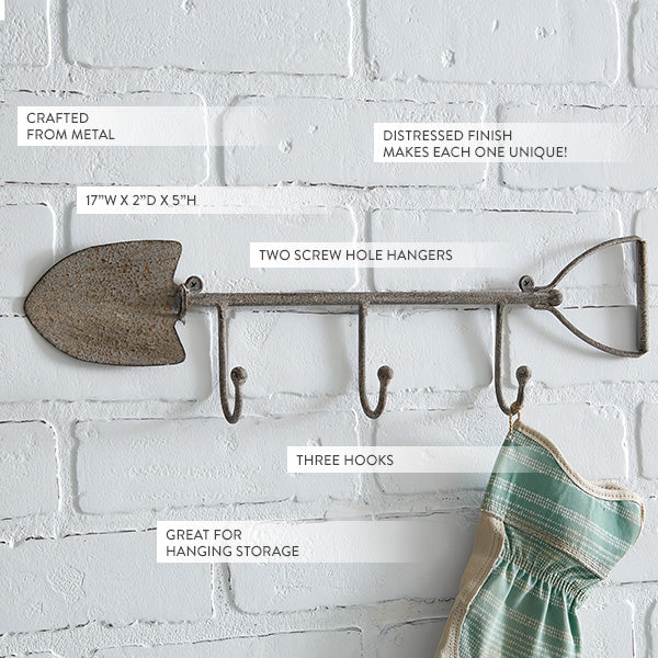 Metal Garden Shovel Wall Hook Rack