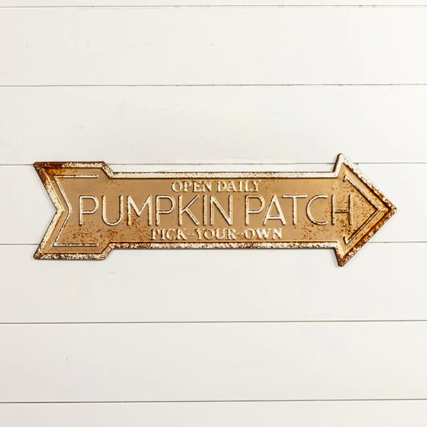 Pumpkin Patch Arrow Sign