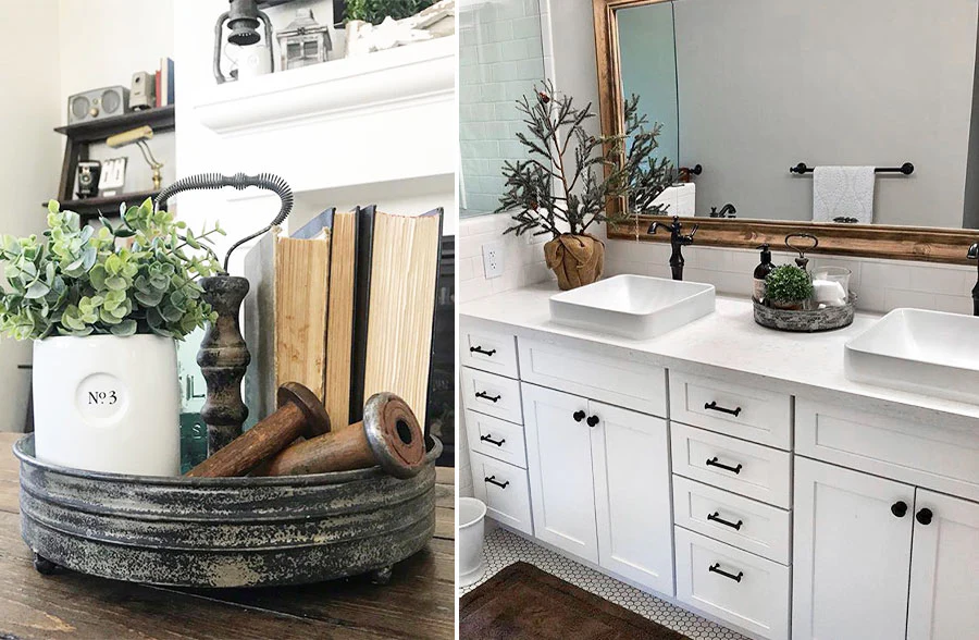 Galvanized Tray With Handle