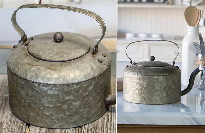 Decorative Galvanized Teapot