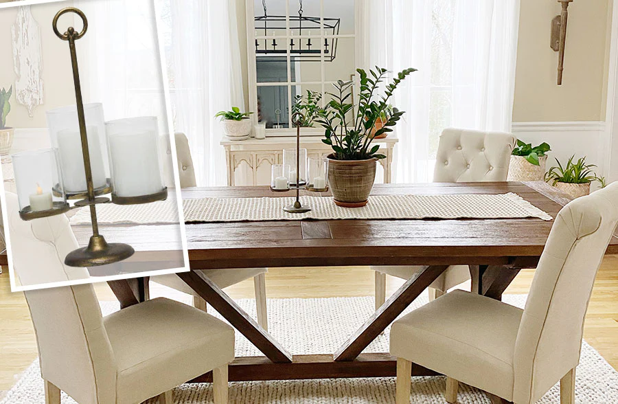 Modern Industrial Tabletop Candelabra