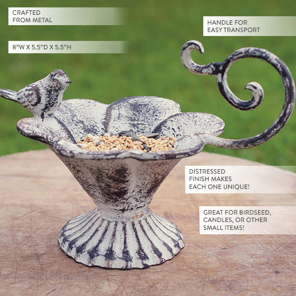 Tabletop Bird Feeder Jewelry Dish