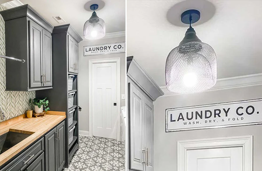 Nested Black Caged Pendant Light