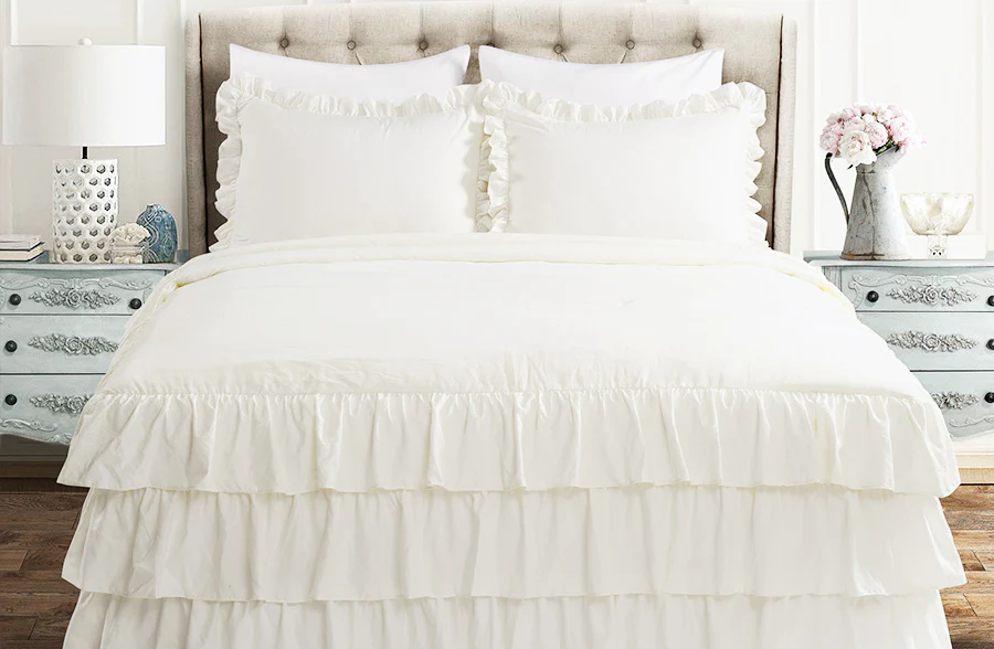 Ruffle Skirt Bedspread Set, Pick Your Color/Size