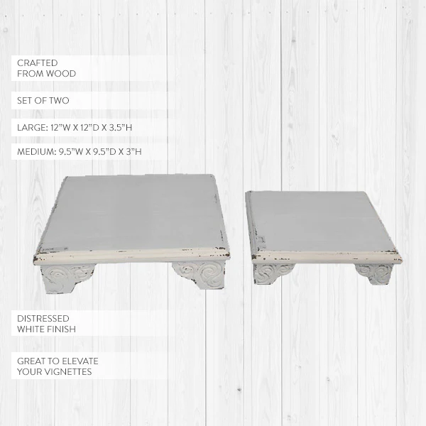 French Country Risers, Set of 2