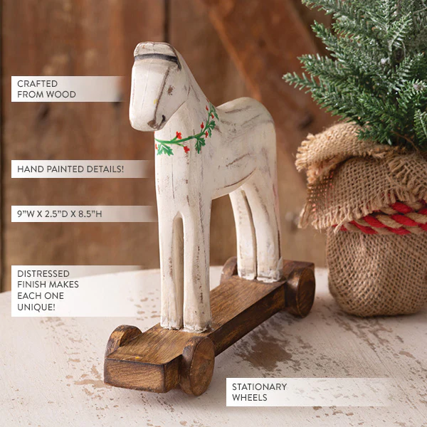 Vintage Inspired Holiday Horse Figurine