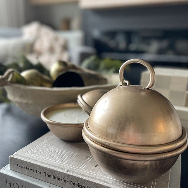 Oversized Bell-Shaped Scented Candles, Set of 2