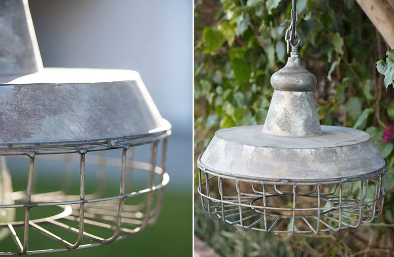 Industrial Caged Pendant Lamp