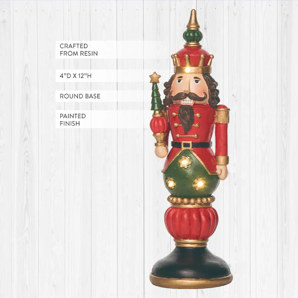 LED Majestic Nutcracker Figurine