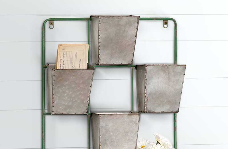 Galvanized Wall Organizer