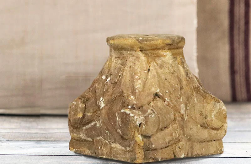 Re-purposed Vintage Carved Pillar Riser