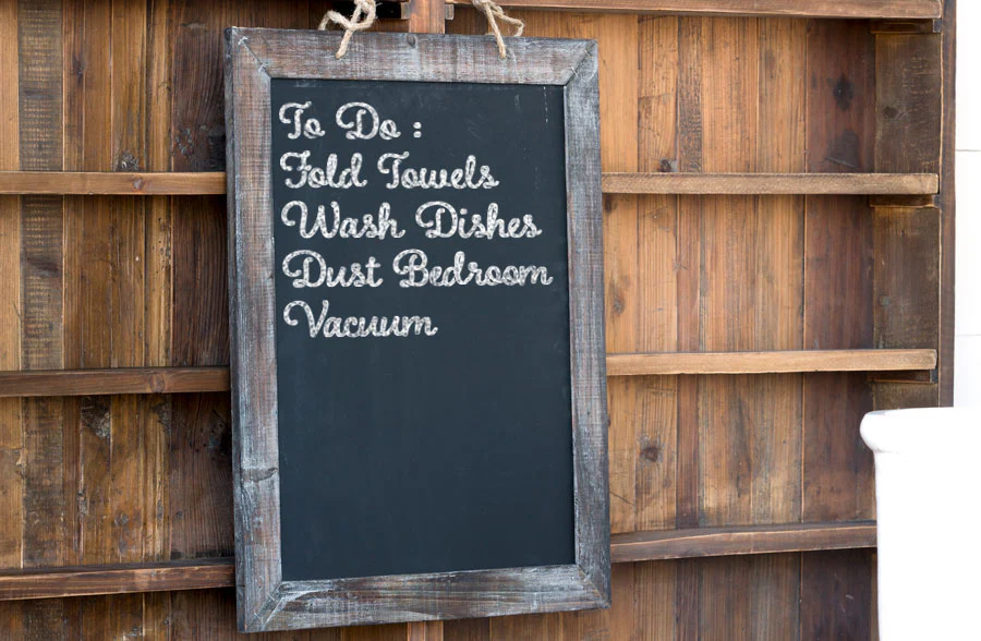 Double-Sided Hanging Wooden Framed Blackboard, Set of 2