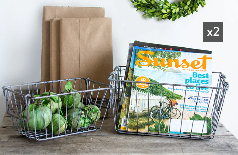 Metal Wire Gym Basket  Set Of 3