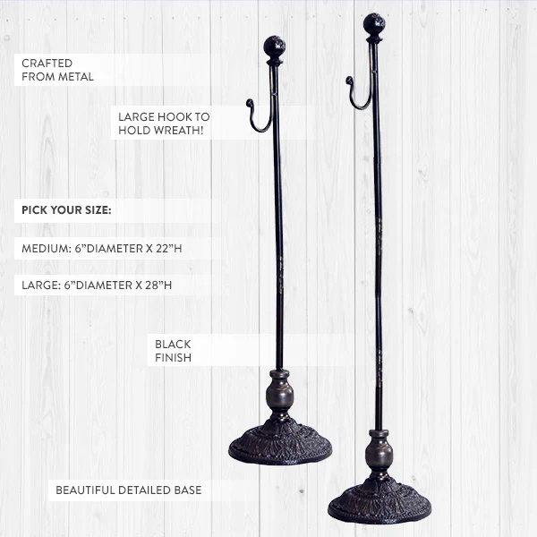 Metal Wreath Display Stand, Pick Your Size