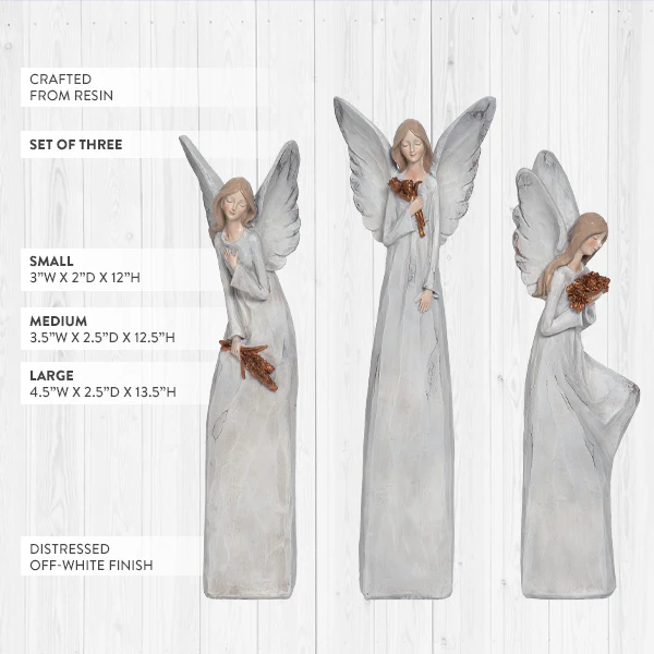 Tall Angels Tabletop Decor, Set of 3