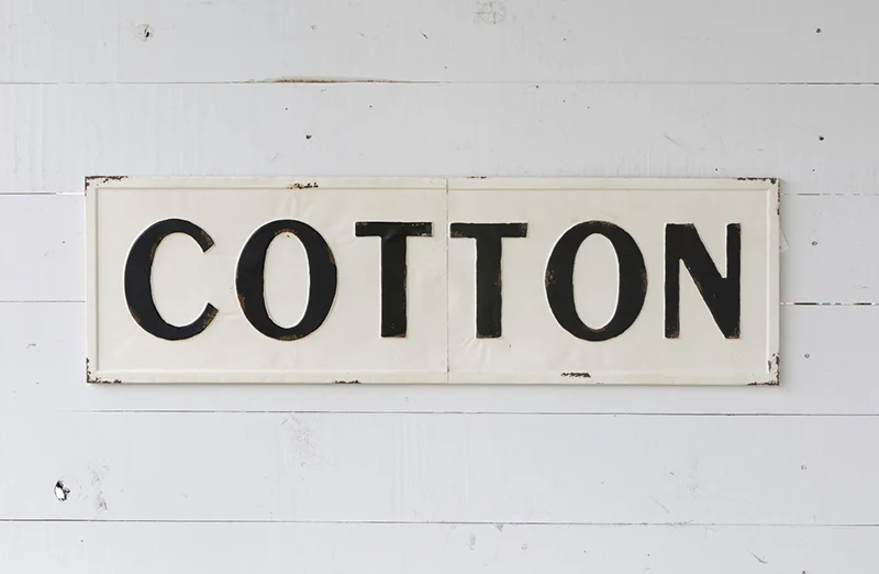 *HUUUGE* Embossed Metal Cotton Sign