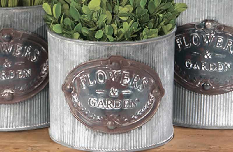 Textured Garden Planters  Set Of 3