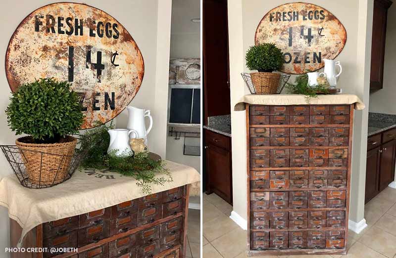 HUGE Rustic Metal Egg Sign