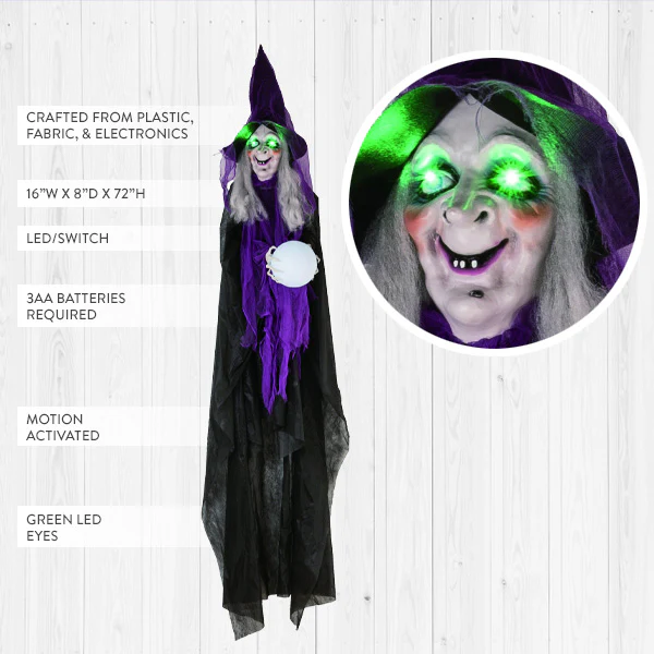 Light Up Moving Witch