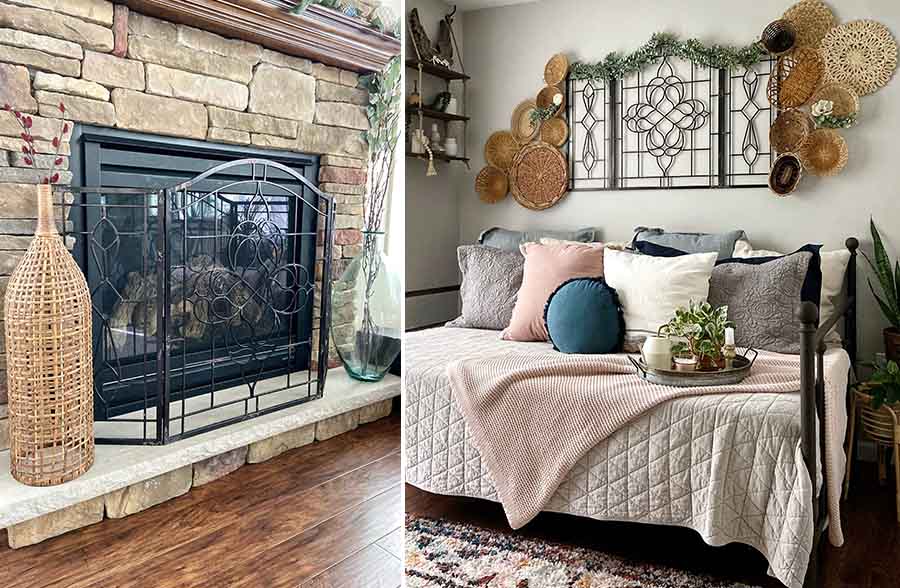 HUGE Metal Fireplace Screen