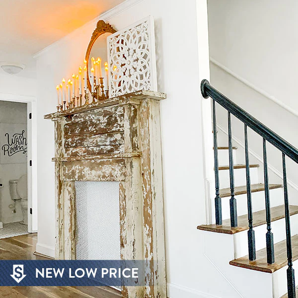 HUGE Ornate Carved Floral Wall Tile