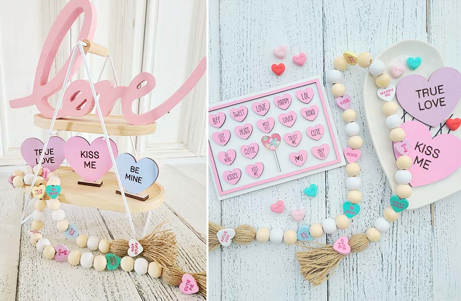 Valentine's Day Beaded Garland, Pick Your Style