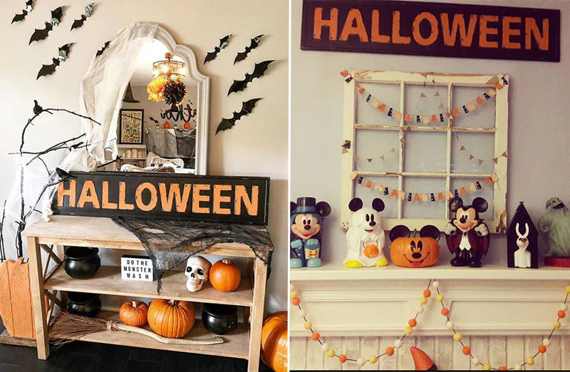 *HUGE* Embossed Metal Halloween Sign