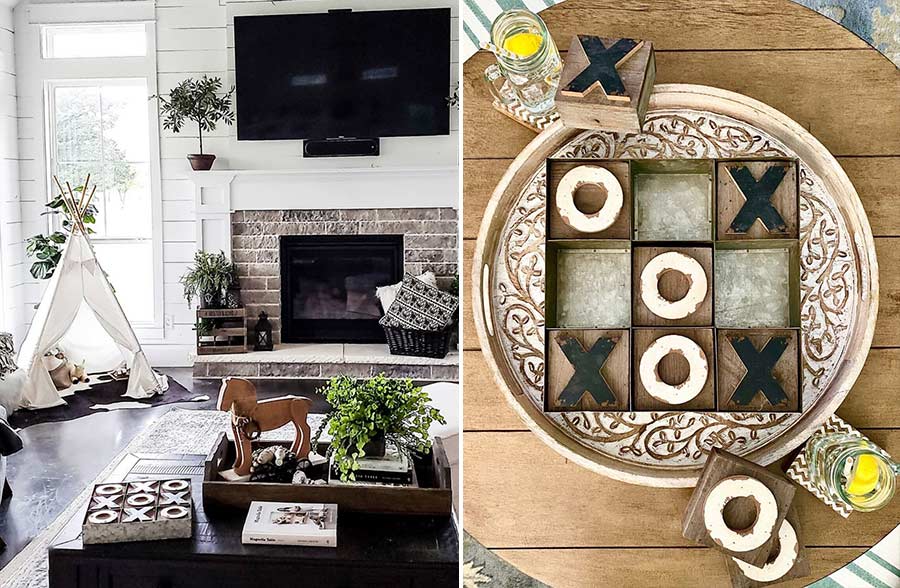 Vintage Inspired Tic-Tac-Toe