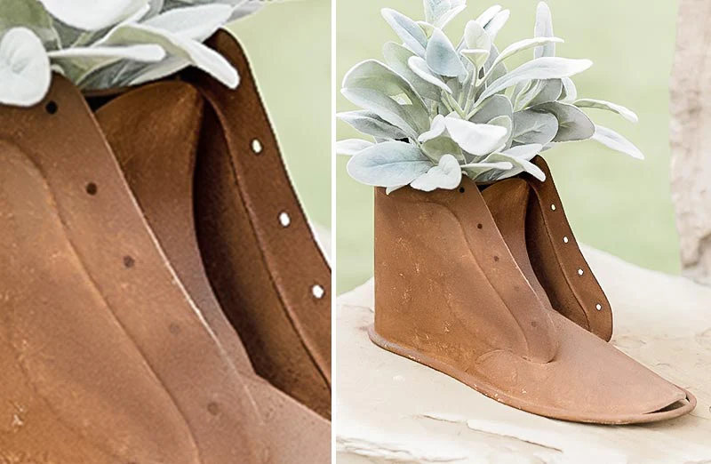 Rusty Finish Boot Planter