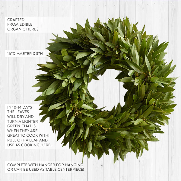 Lush Culinary Wreath with Hanger | Made in the USA