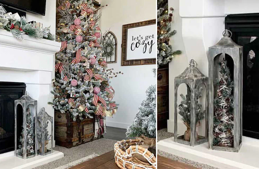 Handcrafted Metal Lanterns, Set of 2