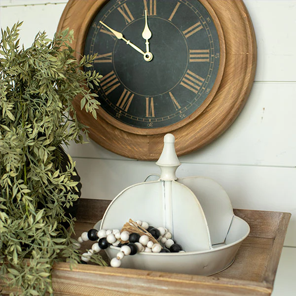 Circular Enamel Finial Caddy