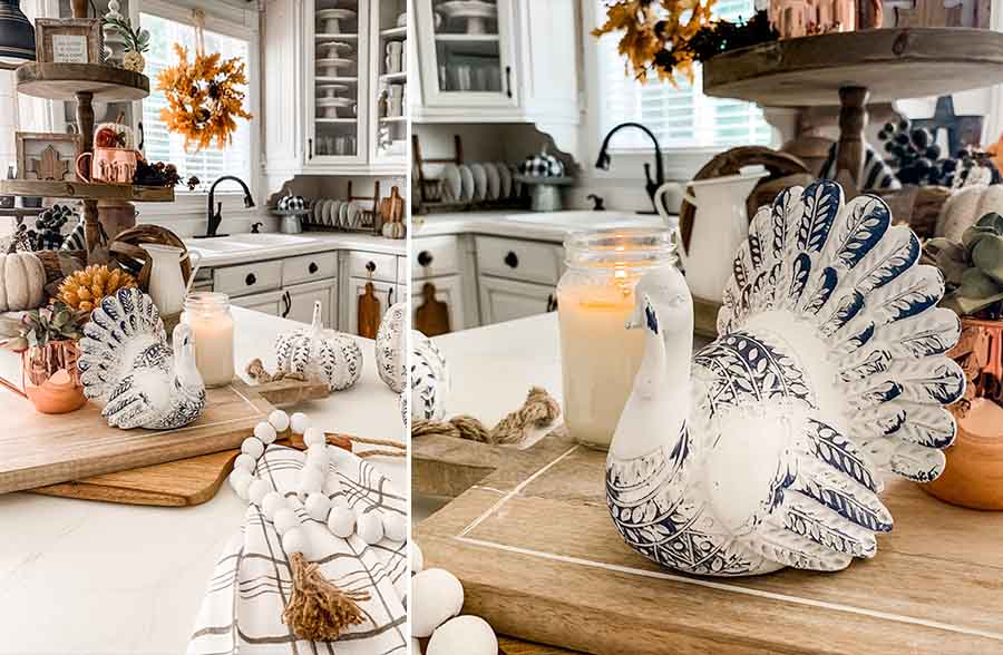 Ornate Tabletop Turkey, Set of 2