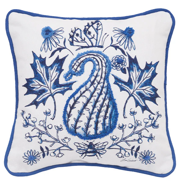 Gourd Pillow | Blue Harvest
