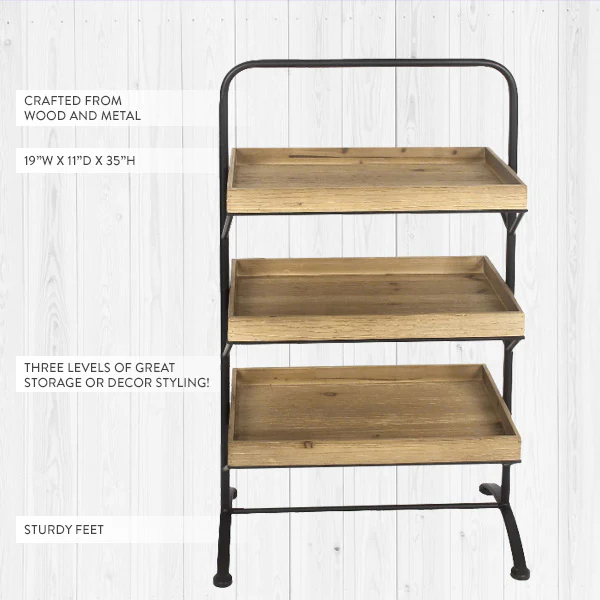 Three Tiered Farmer's Market Shelf