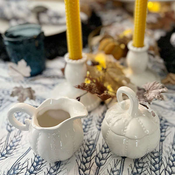 Pumpkin Cream and Sugar Set