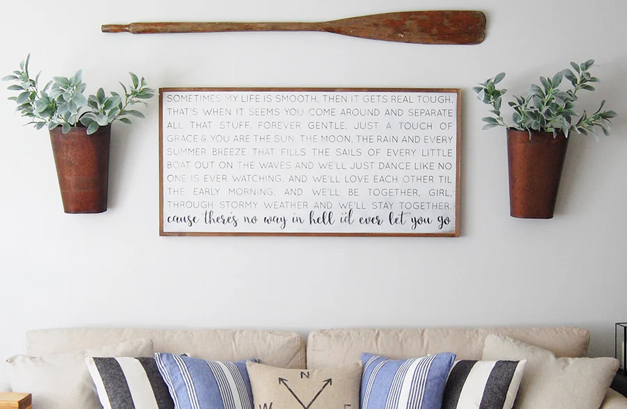 LARGE Hanging Rustic Metal Door Bucket, Set of 2