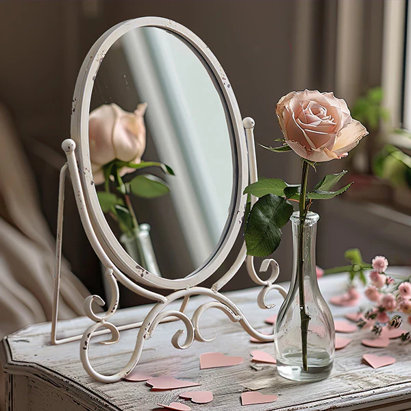 Adoration Oval Tabletop Mirror