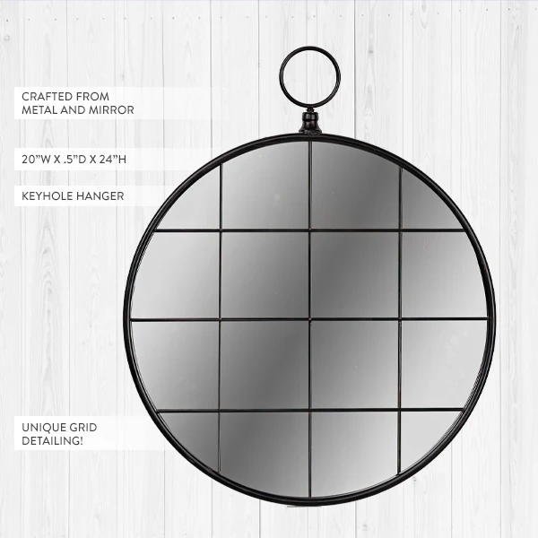 Multipanel Round Wall Mirror