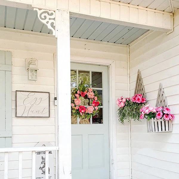 LARGE Wooden Lattice Planters, Set of 2