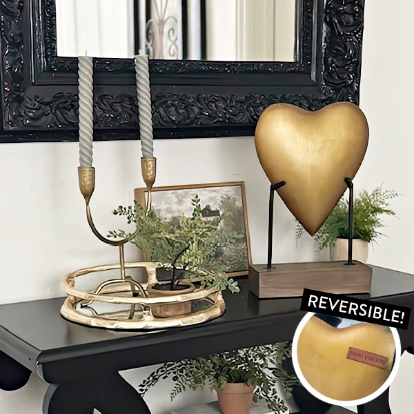 Welded Antique Finish Heart Decoration