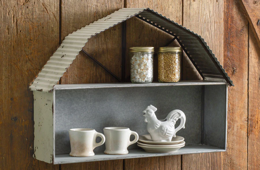 LARGE Metal Barn Wall Shelf