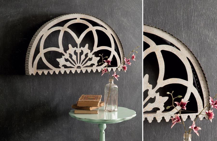 Ornate Metal Cutout Wall Arch
